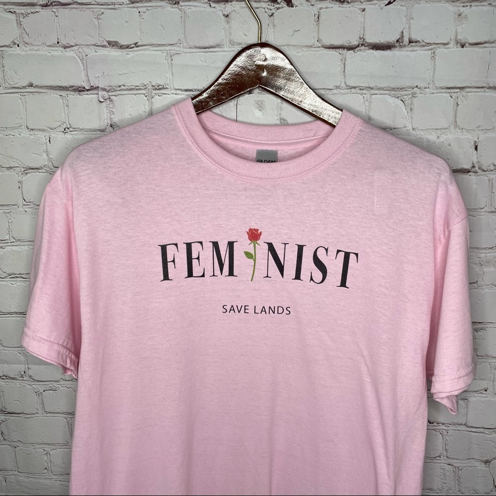 Pink Feminist T-shirt Unisex Size Medium